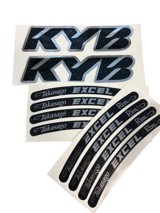 Surron MX Moto KYB Fork + Excel Rim Sticker Kit (10 Total Decals)