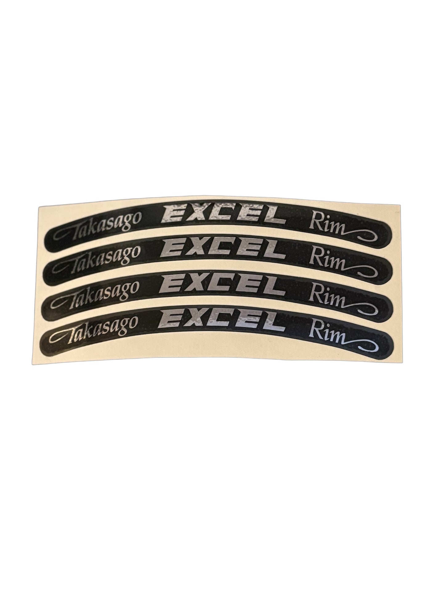 Excel Rim Stickers 4pc Laminated Vinyl | Dirt Bike Rim Decals | USA Made | Chrome & More