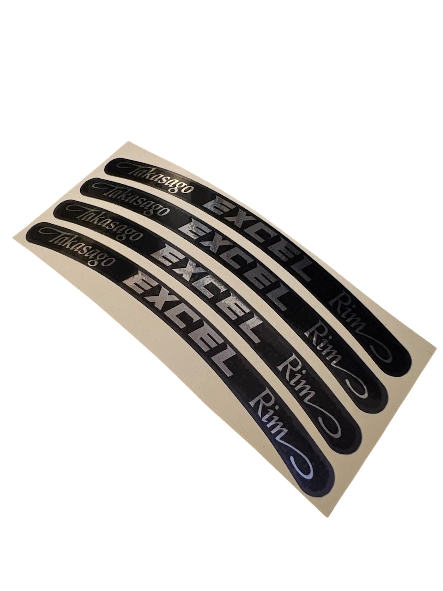 Excel Rim Stickers 4pc Laminated Vinyl | Dirt Bike Rim Decals | USA Made | Chrome & More