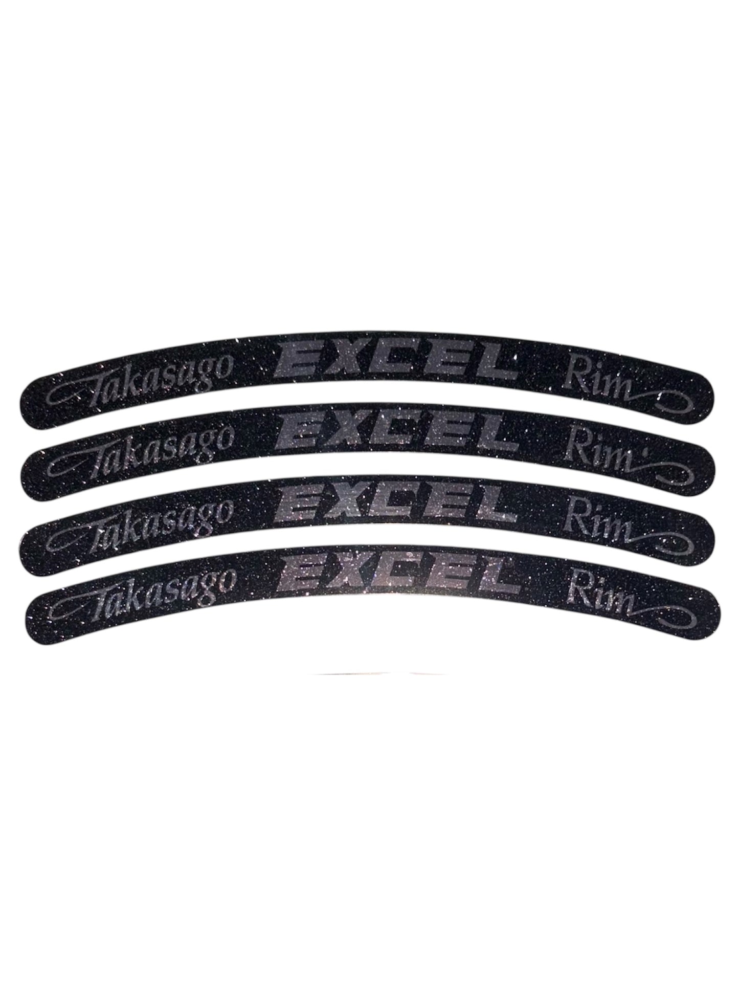 Excel Rim Stickers 4pc Laminated Vinyl | Dirt Bike Rim Decals | USA Made | Chrome & More