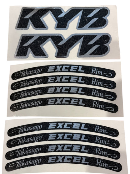 Surron MX Moto KYB Fork + Excel Rim Sticker Kit (10 Total Decals)