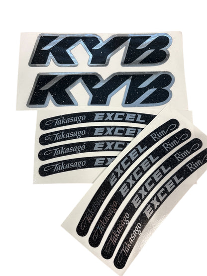 Surron MX Moto KYB Fork + Excel Rim Sticker Kit (10 Total Decals)