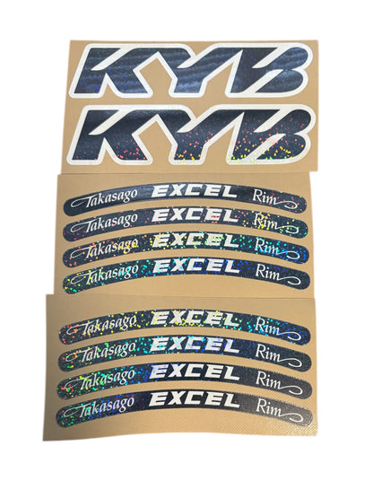 Surron MX Moto KYB Fork + Excel Rim Sticker Kit (10 Total Decals)