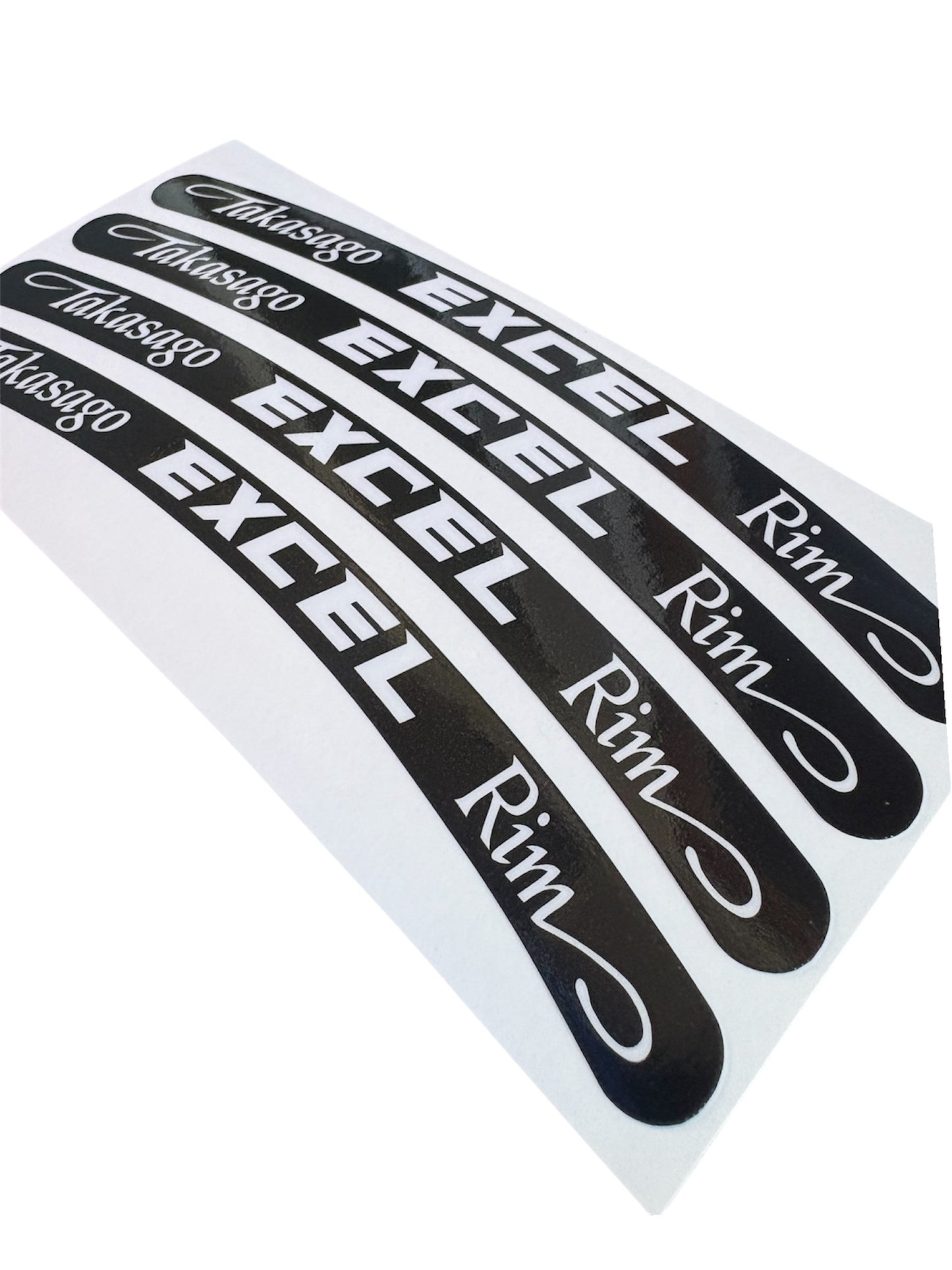 Excel Rim Stickers 4pc Laminated Vinyl | Dirt Bike Rim Decals | USA Made | Chrome & More