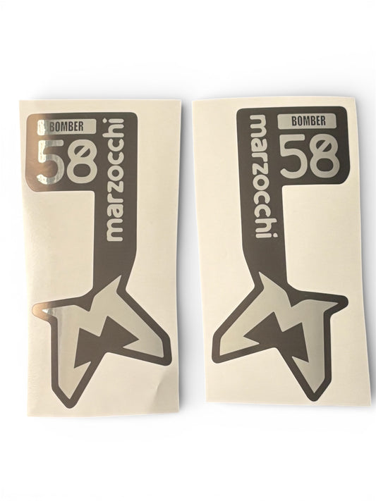 Marzocchi Bomber 58 Chrome Fork Stickers (2pcs)