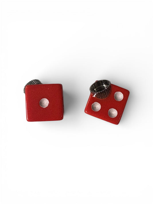 Dice Color Air Valve Caps 2pc