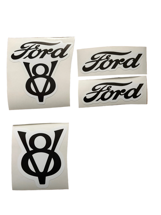 Ford 5 Inch V8 Decal Set for Car Accessories - High-Quality Vinyl Stickers for Ford Enthusiasts