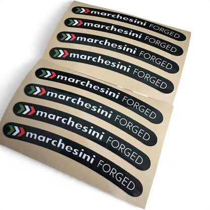 Marchesini Rim Stickers – 8pc Laminated Wheel Decals for 17" Sportbike Wheels