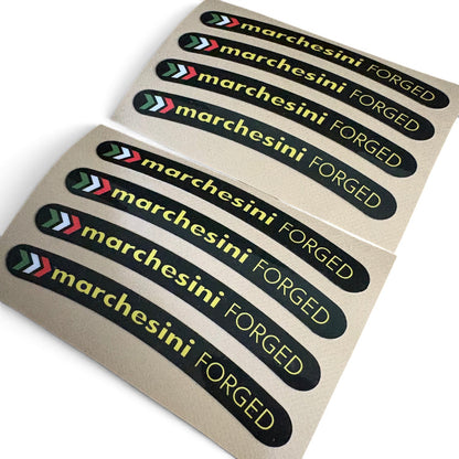 Marchesini Rim Stickers – 8pc Laminated Wheel Decals for 17" Sportbike Wheels