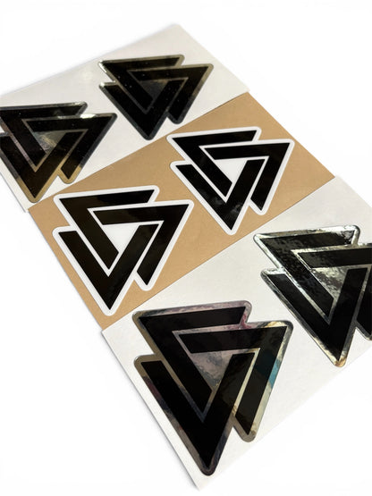 CHI Battery Sticker Bundle — 6-Pack | White, Chrome & Apollo Sparkle | Made in USA